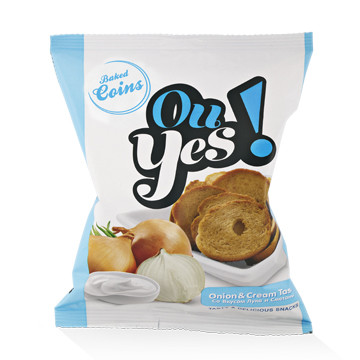 BAKED COINS &quot;OU YES&quot; WITH ONION AND CREAM FLAVOUR