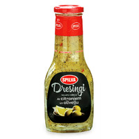 Salad dressing with lemon and olive oil